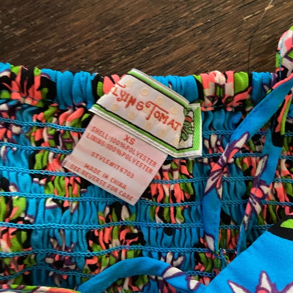 Crop top blue floral - Picture 3 of 3